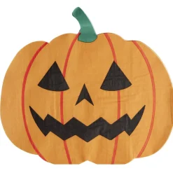 Serviette papier Halloween forme citrouille orange 35,5x38,5cm x20-Gifi Sale