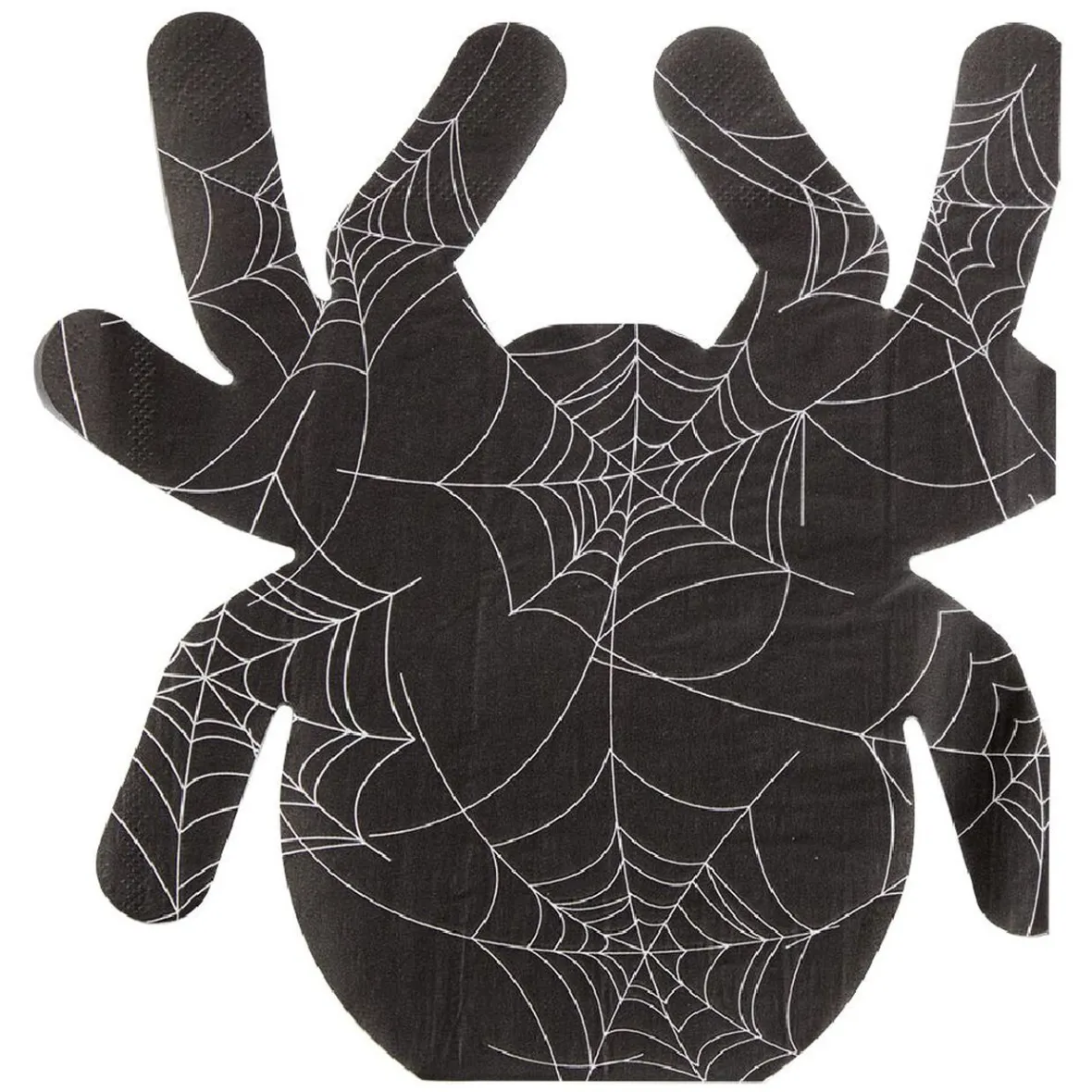 Serviette papier Halloween forme araignée noir x20-Gifi Online