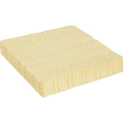 Serviette papier motif géométrique blanc et jaune 33x33cm 3 plis x20-Gifi Online