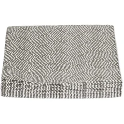 Serviette papier motif géométrique blanc et noir 33x33cm 3 plis x20-Gifi Hot