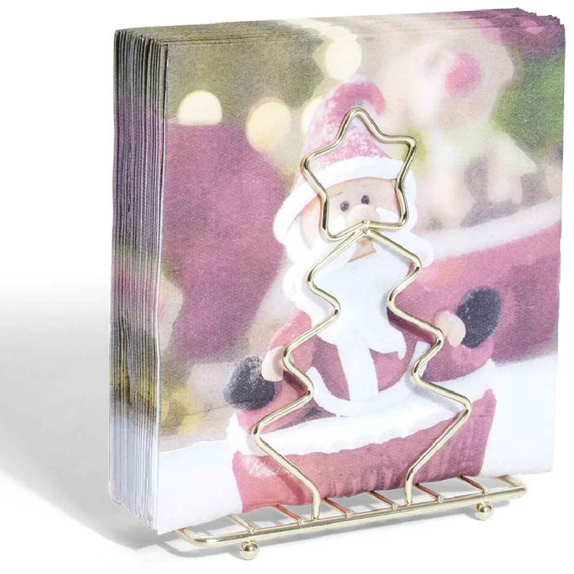 Serviette papier photoprint Père Noël 2 plis 40x40cm x20-Gifi Clearance