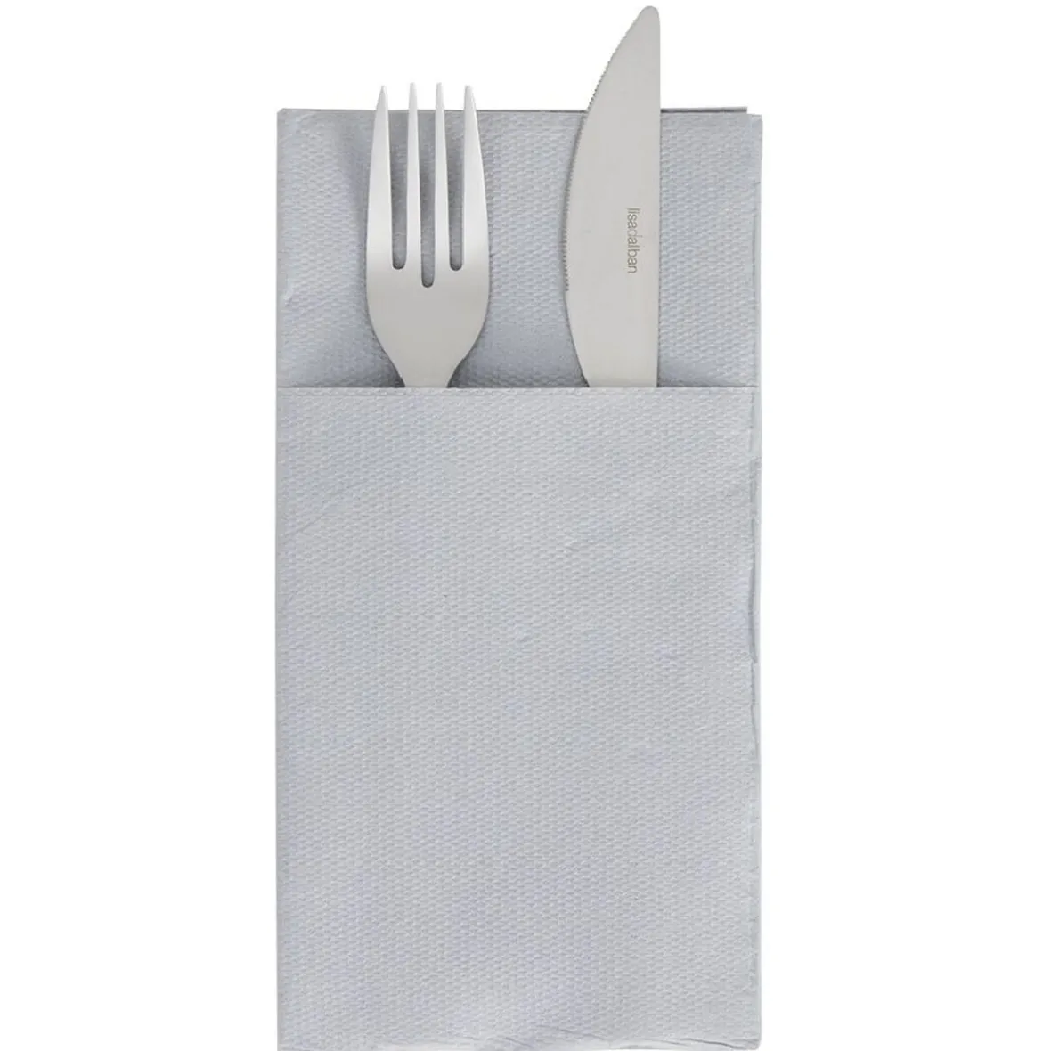 Serviette range couverts 40cm gris x20-Gifi Clearance