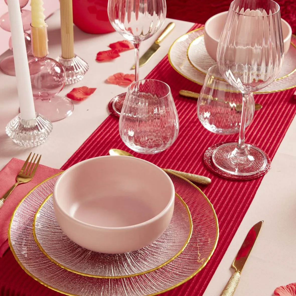 Serviette range couverts 40cm rouge x20-Gifi Clearance