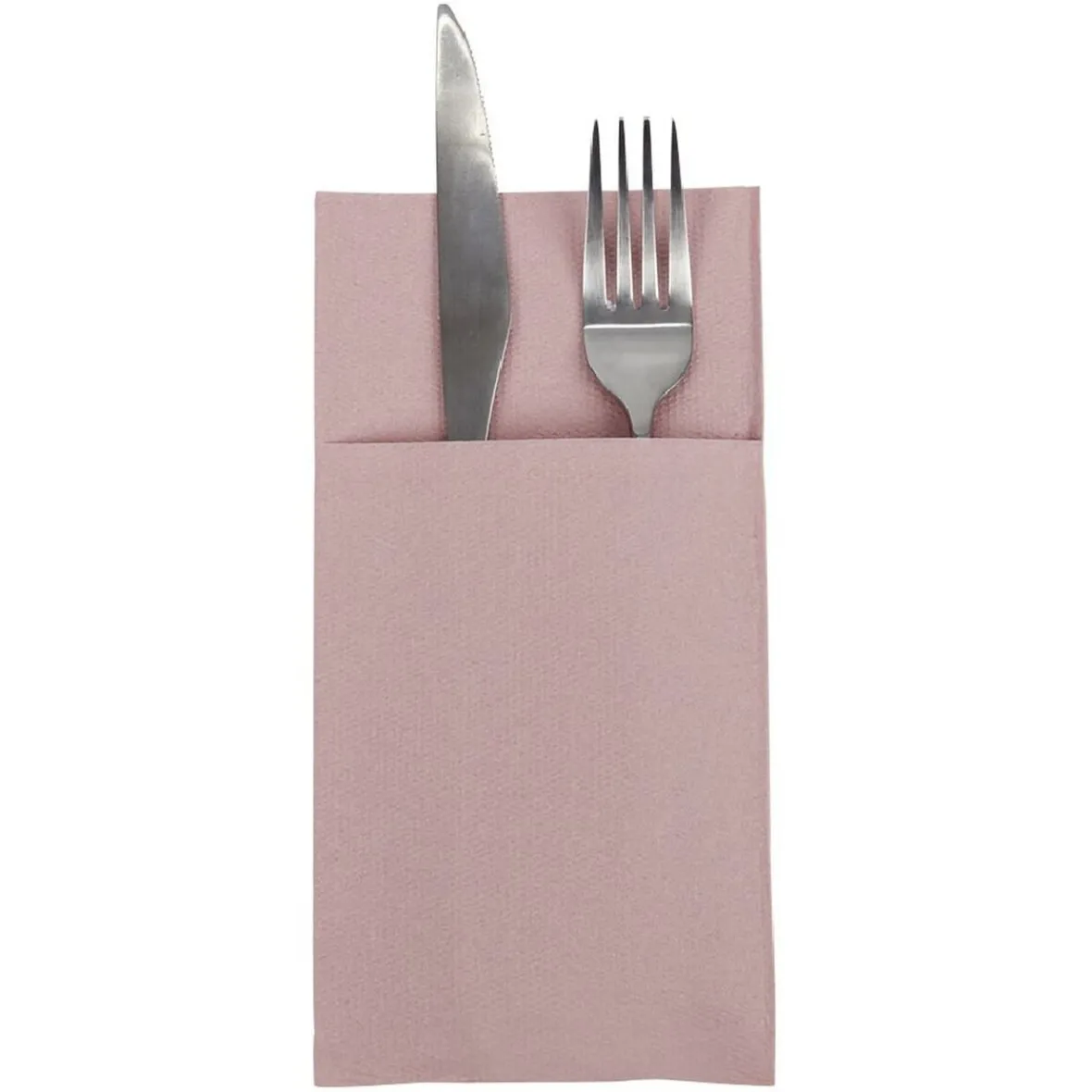 Serviette range couverts 40cm rose x20-Gifi Outlet