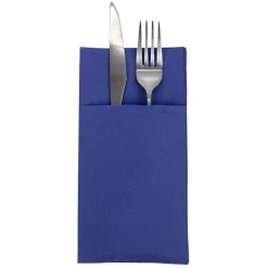 Serviette range couverts 40cm bleu nuit x20-Gifi Discount