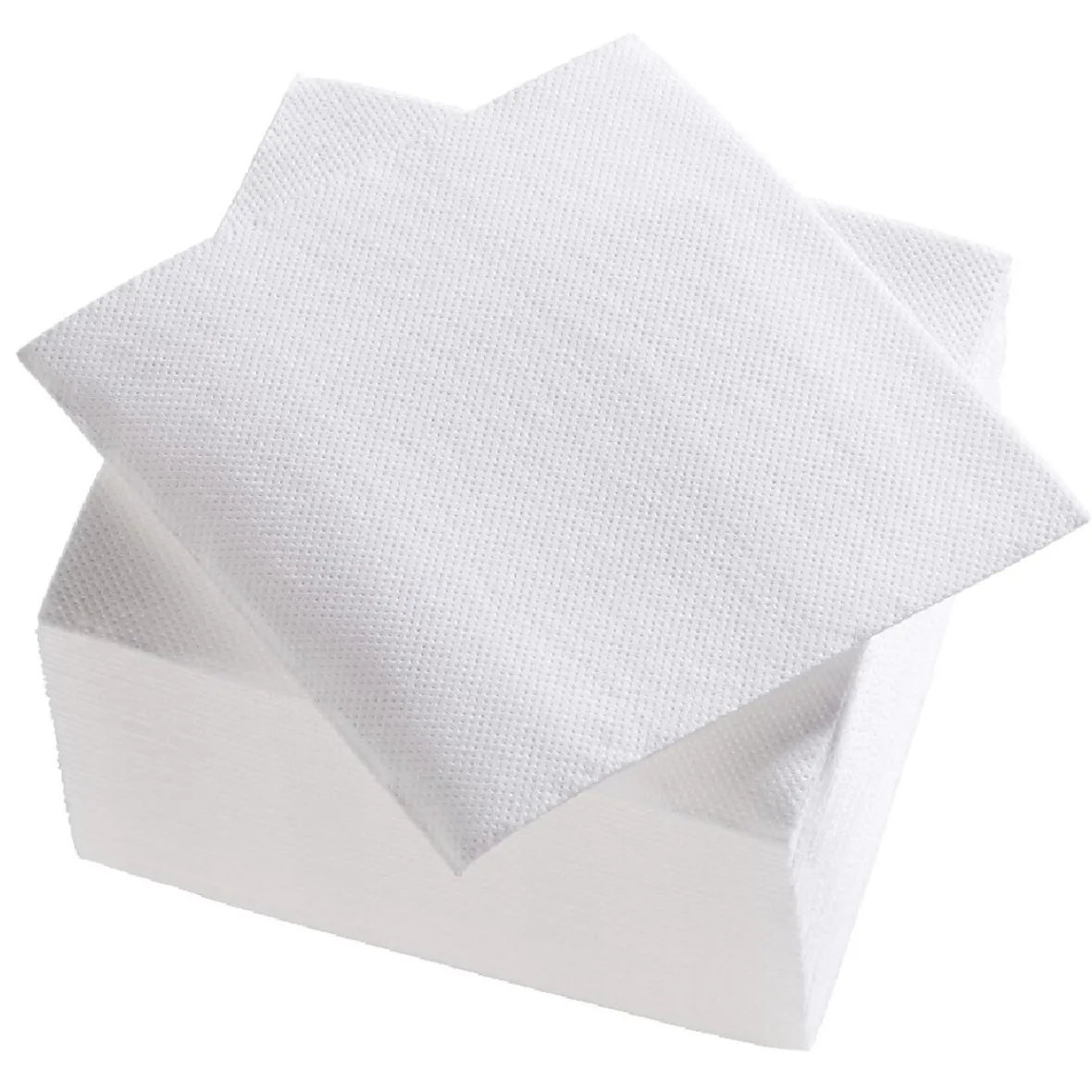 Serviettes cocktail carrée 2 plis Tex Touch blanche x50-Gifi Best