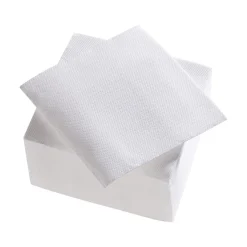 Serviettes cocktail carrée 2 plis Tex Touch blanche x50-Gifi Best