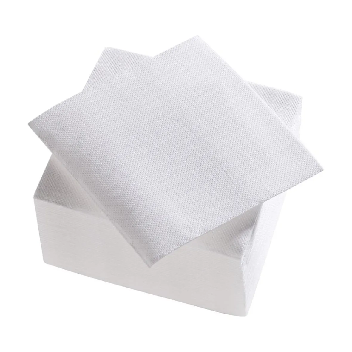 Serviettes cocktail carrée 2 plis Tex Touch blanche x50-Gifi Best