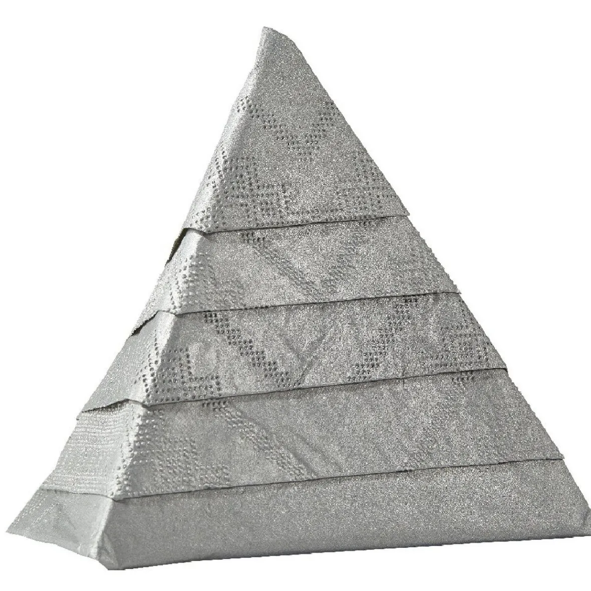 Serviettes de table pré-pliées forme sapin argentées-Gifi Outlet