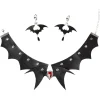 Set collier et boucles d'oreilles gothique Halloween-Gifi Sale