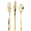 Set couverts jetables 6 personnes doré-Gifi Hot