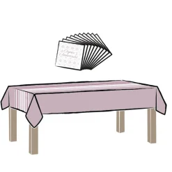 Set décoration de table anniversaire blanc et rose-Gifi Discount