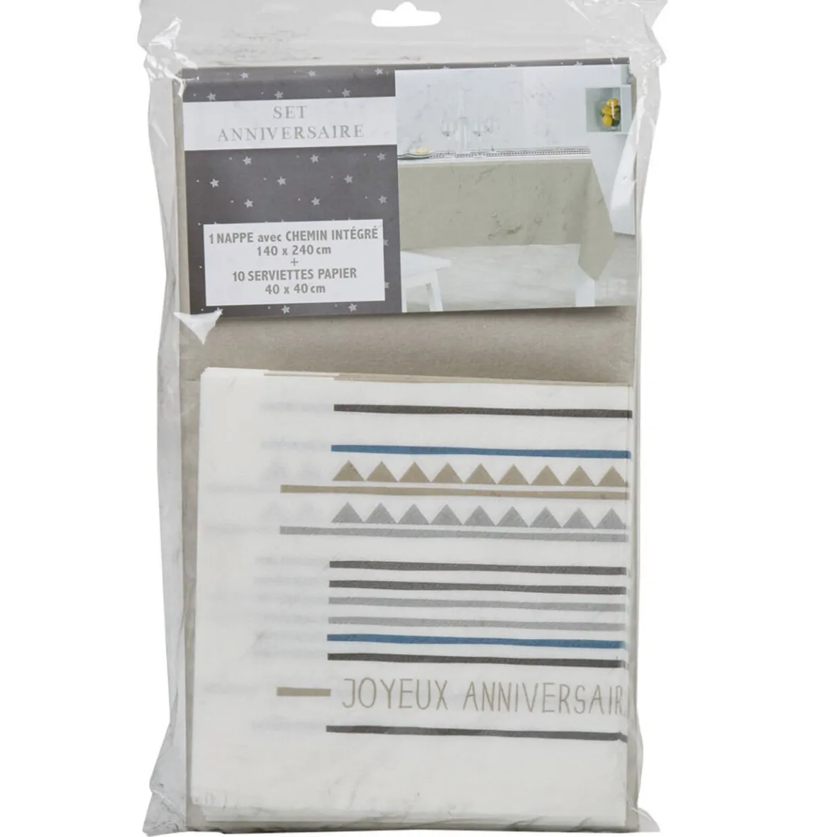 Set décoration de table anniversaire blanc et gris-Gifi Hot