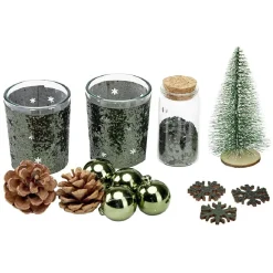 Set de décoration de table Noël vert-Gifi Online