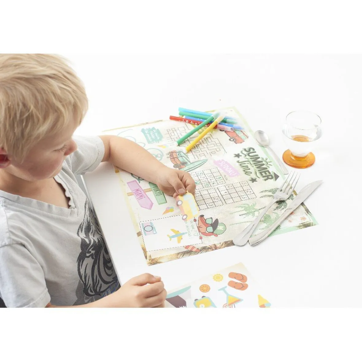 Set de table à colorier vacances x10-Gifi Sale