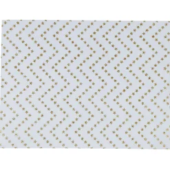 Set de table blanc décor chevrons dorés x8-Gifi