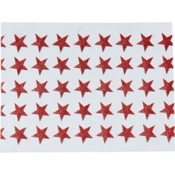 Set de table blanc décor étoiles rouges x8-Gifi Outlet