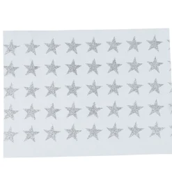 Set de table blanc décor étoiles argentées x8-Gifi Online