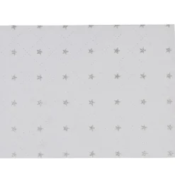 Set de table blanc quadrillage étoiles argentées x8-Gifi Online
