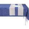 Set jetable bleu argenté nappe chemin de table serviettes-Gifi