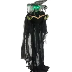 Sorcière debout tenant un livre lumineuse et sonore-Gifi Discount