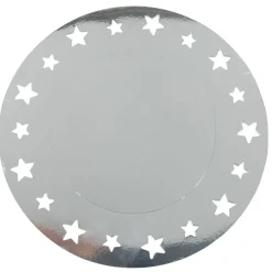 Sous assiette argenté brillant motif étoiles-Gifi Best