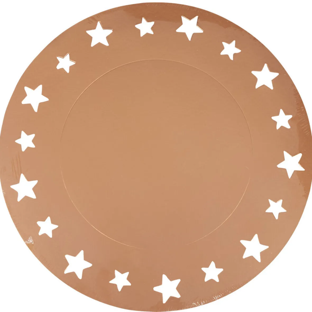 Sous assiette en carton cuivré satiné x4-Gifi Clearance