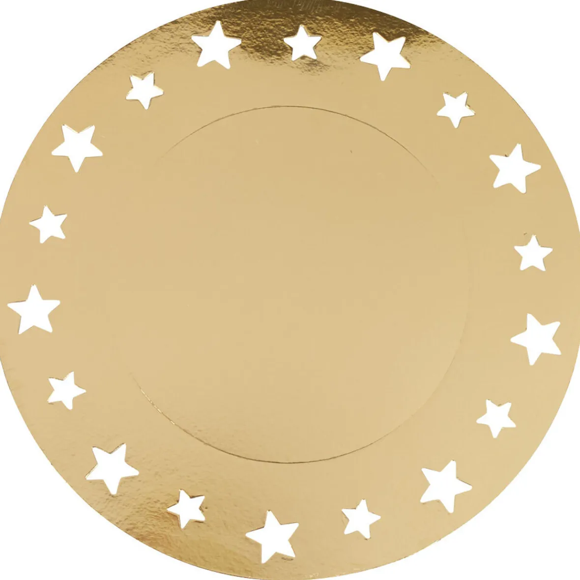 Sous assiette en carton or brillant x4-Gifi New