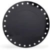 Sous assiette rebord étoile plastique noir Ø34cm x4-Gifi Online