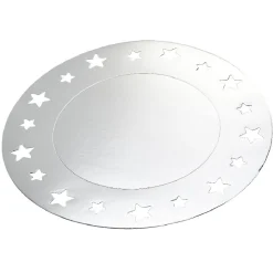 Sous-assiette argentée décor étoiles x4-Gifi Best