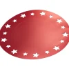 Sous-assiette rouge décor étoiles x4-Gifi Outlet