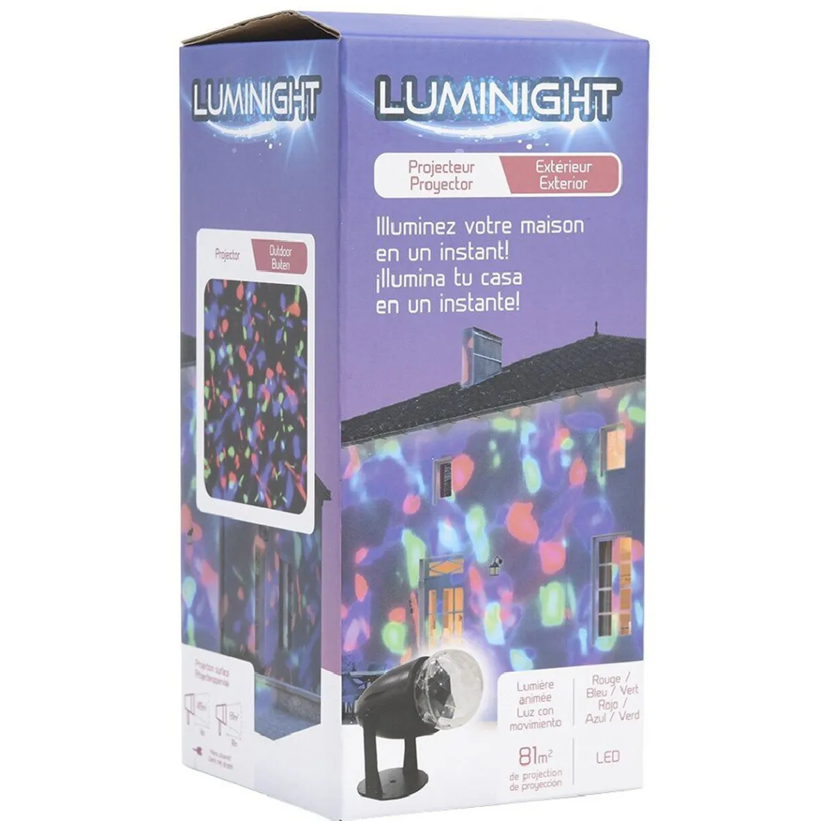 Spot projecteur à planter 3 LED rouge bleu vert-Gifi Online
