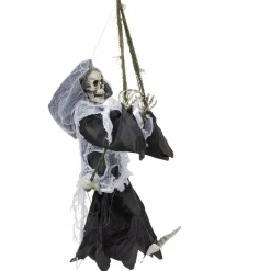 Squelette animé sur balançoire son et lumière-Gifi Best