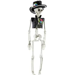 Squelette homme esprit mexicain Halloween à suspendre H40cm-Gifi Online