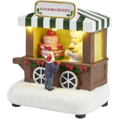 Stand vente de chocolat chaud lumineux Village de Noël-Gifi Online