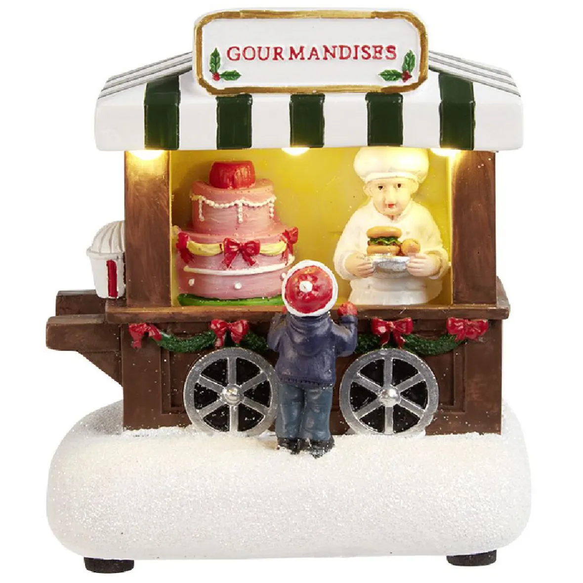 Stand vente de gourmandises lumineux Village de Noël-Gifi Best