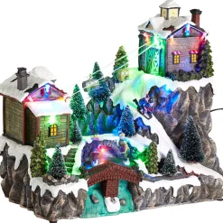 Station de ski lumineuse musicale et animée-Gifi New