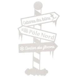 Sticker de fenêtre panneau de Noël blanc-Gifi Online