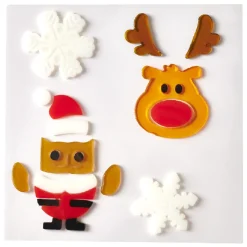 Sticker gel père Noël renne pour fenêtre-Gifi New