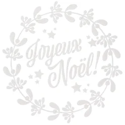 Sticker pour fenêtre couronne de Noël blanc-Gifi Hot