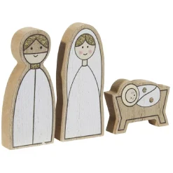 Sujet de crèche blanc naturel x3-Gifi Clearance