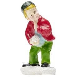 Sujet de Noël enfant qui ramasse la neige résine-Gifi Online