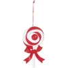 Suspension Bonbon lolipop blanc rouge H11 cm-Gifi