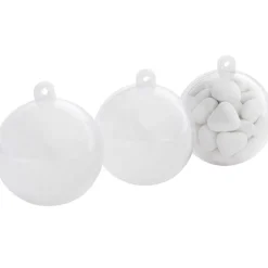 Suspension boule blanche et transparente x3-Gifi