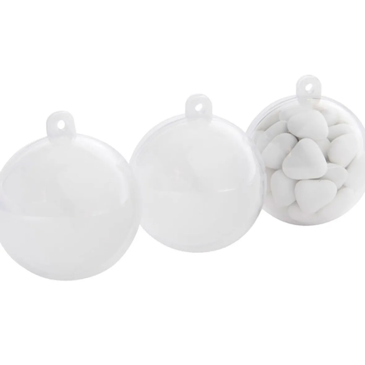 Suspension boule blanche et transparente x3-Gifi