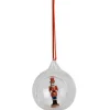 Suspension boule de Noël ouverte avec personnage déco vintage-Gifi Outlet