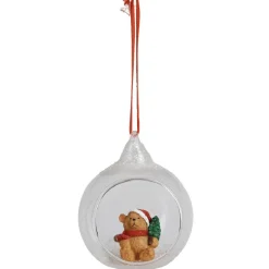 Suspension boule de Noël ouverte avec personnage déco vintage-Gifi Outlet