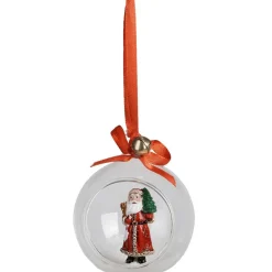 Suspension boule de Noël ouverte avec personnage déco vintage-Gifi Outlet