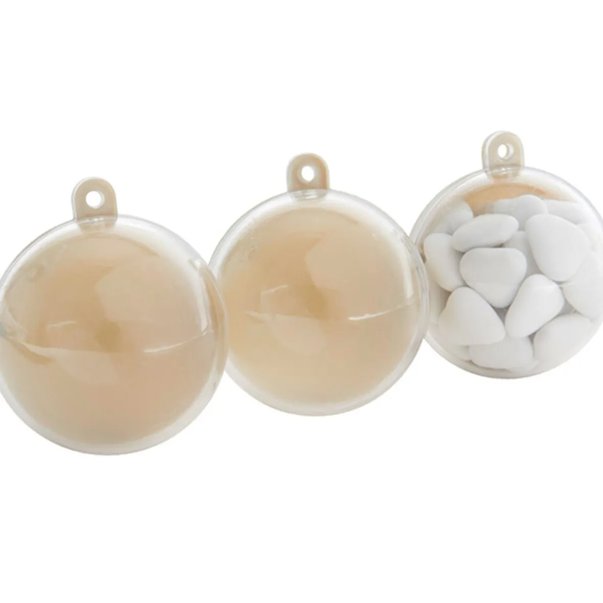 Suspension boule ivoire et transparente x3-Gifi Hot