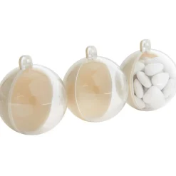 Suspension boule ivoire et transparente x3-Gifi Hot